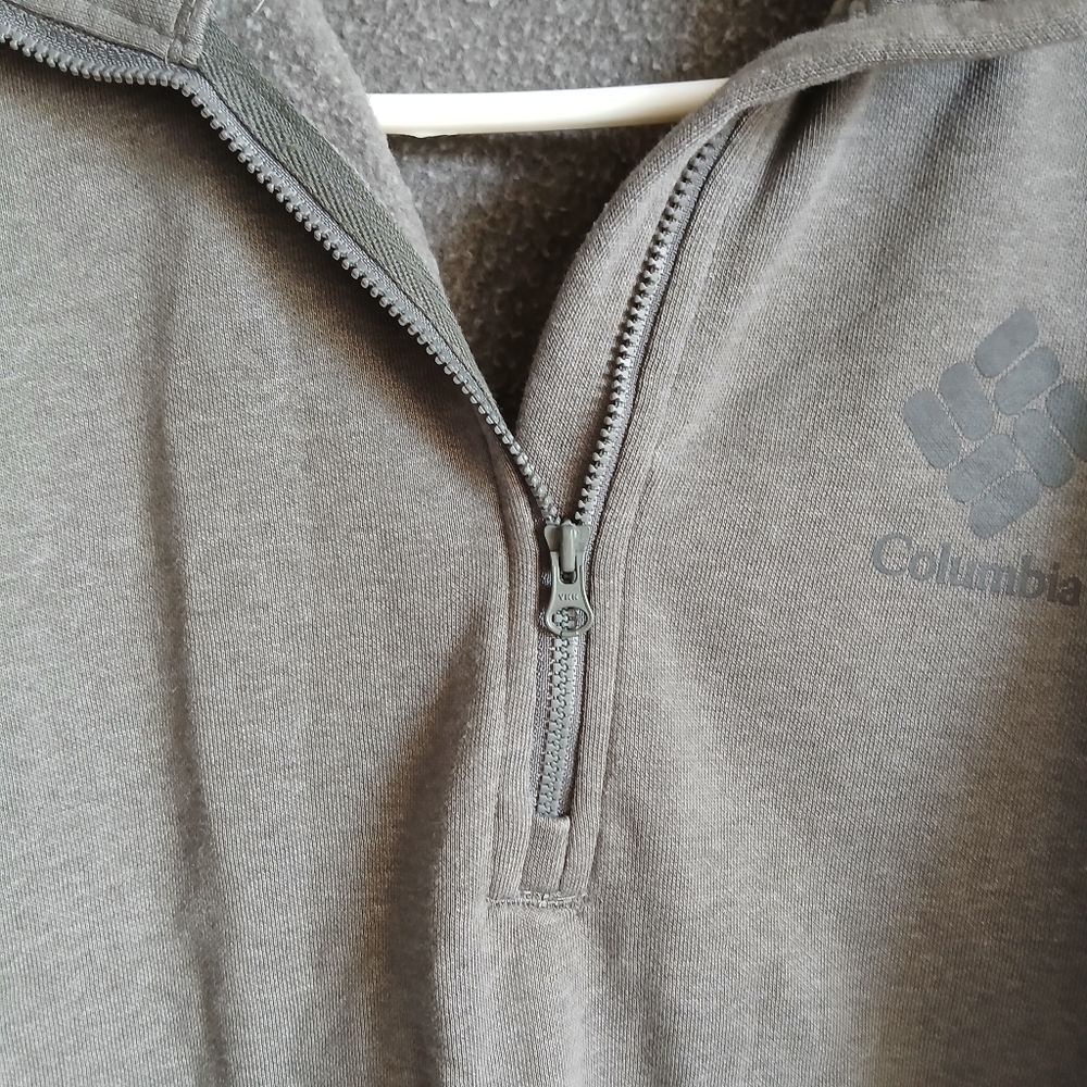 Columbia Mens Gray Half Zip Mock Neck Pullover Sweatshirt Medium - Picture 4 of 10